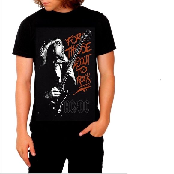AC/DC For Those About to Rock Liquid Blue metal rock Official T-Shirt S NWT - Picture 2 of 5